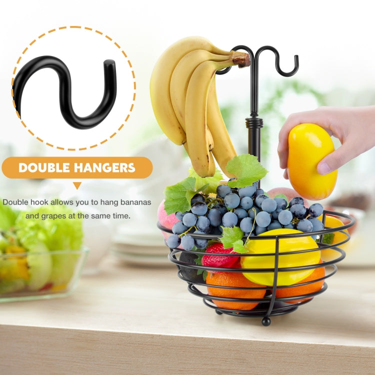HP210921 Kitchen Wrought Iron Fruit Hanging Basket(Ring Type)