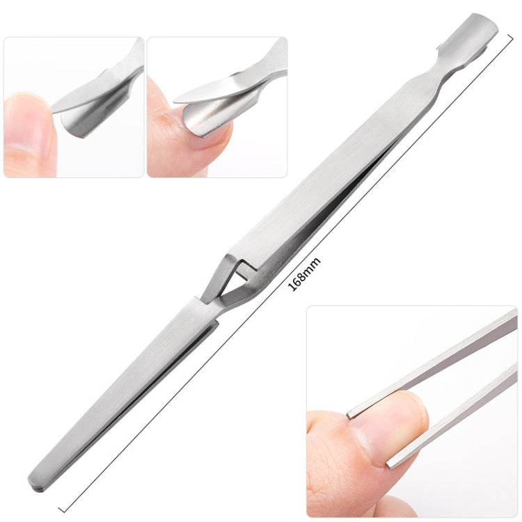2 PCS X-Shaped Stainless Steel Shaping Clip Nail Art Tools, Specification type: Silver