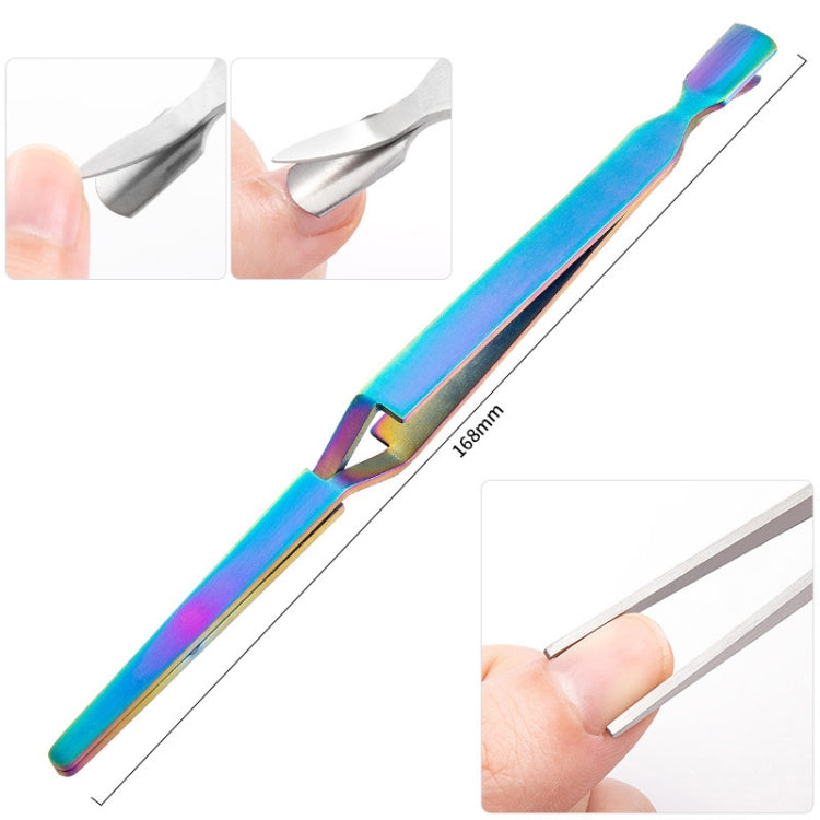 2 PCS X-Shaped Stainless Steel Shaping Clip Nail Art Tools, Specification type: Gradient