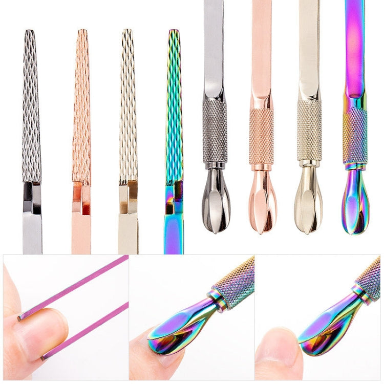 2 PCS X-Shaped Stainless Steel Shaping Clip Nail Art Tools, Specification type: Gradient
