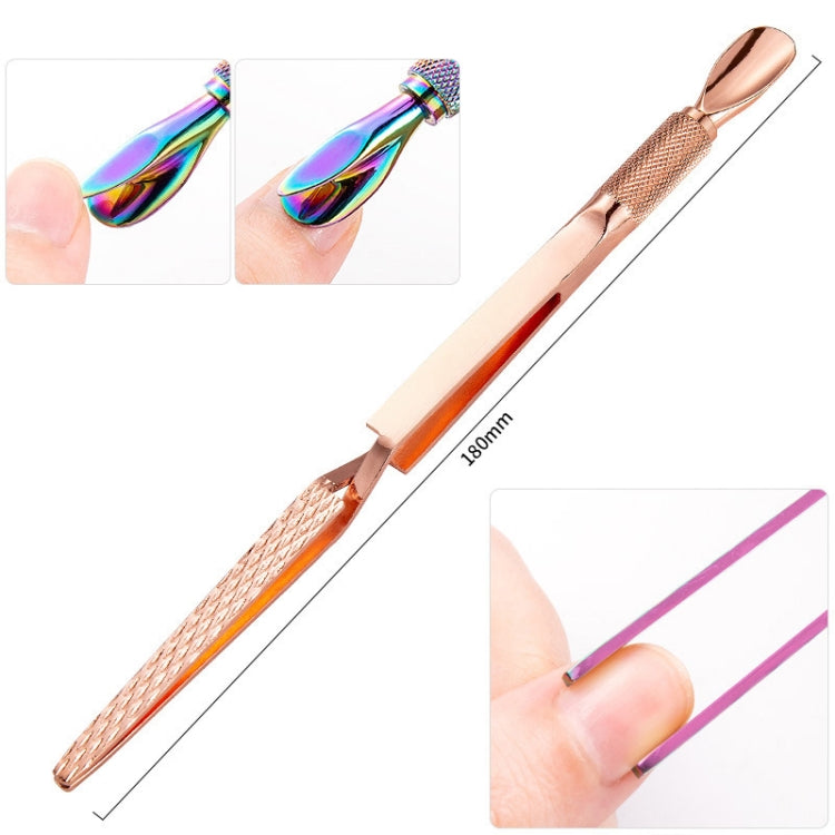 2 PCS X-Shaped Stainless Steel Shaping Clip Nail Art Tools, Specification type: Rose Gold Diamond