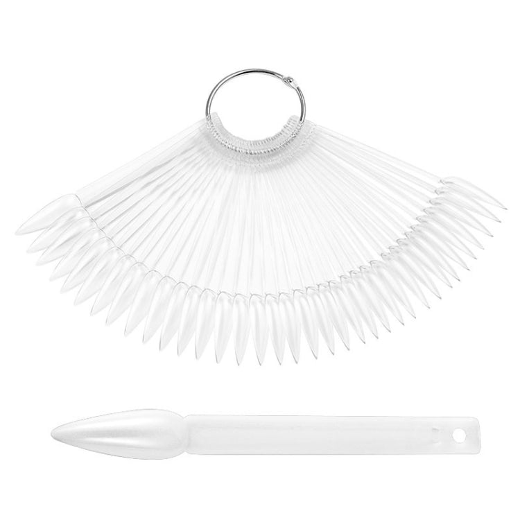 5 PCS Nail Color Card Nail Display Board, Sort by color: White 40-color Pointed Card
