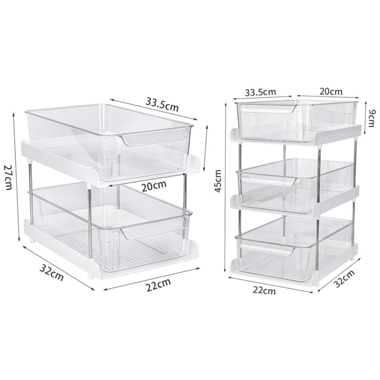 Washbasin Skin Care Products Transparent Storage Rack, Spec: Double Layers