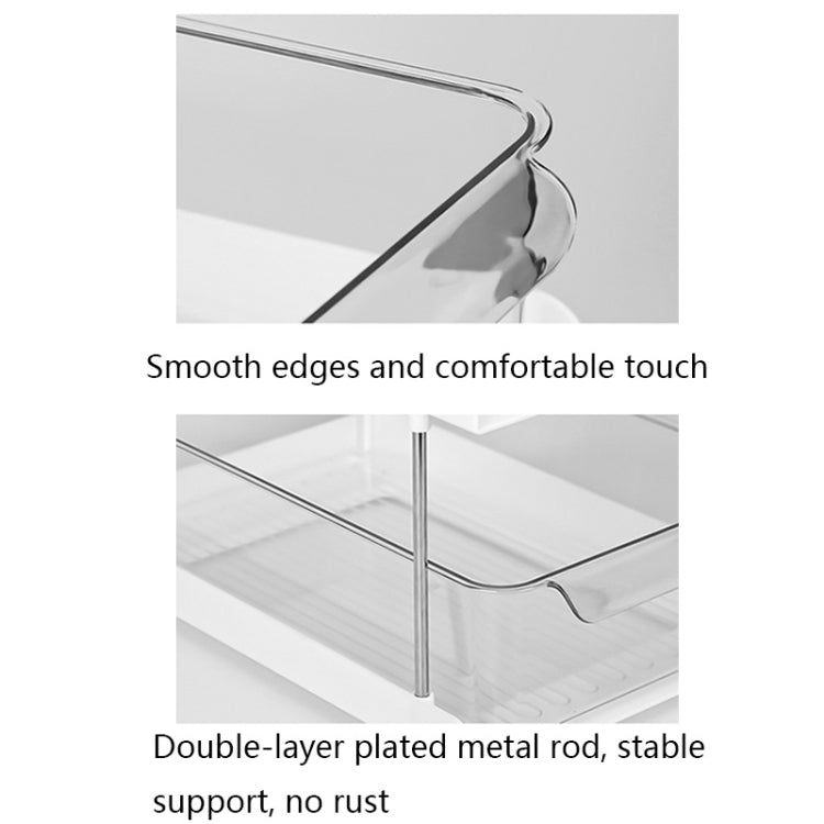 Washbasin Skin Care Products Transparent Storage Rack, Spec: Double Layers
