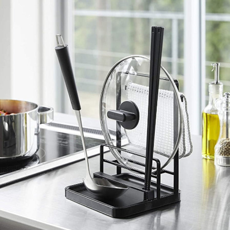 HP201103 Kitchen Tool Storage Rack with Water Tray, Spec: B Type (Black)