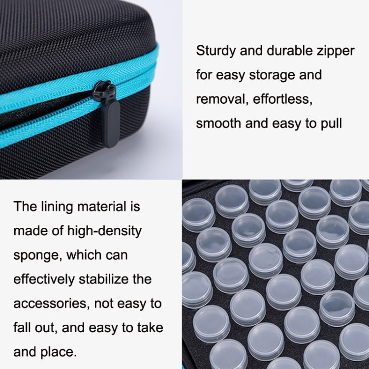 Multifunctional Portable Diamond Painting Tool Set Storage Bag, Style: 60 Grid (Green)