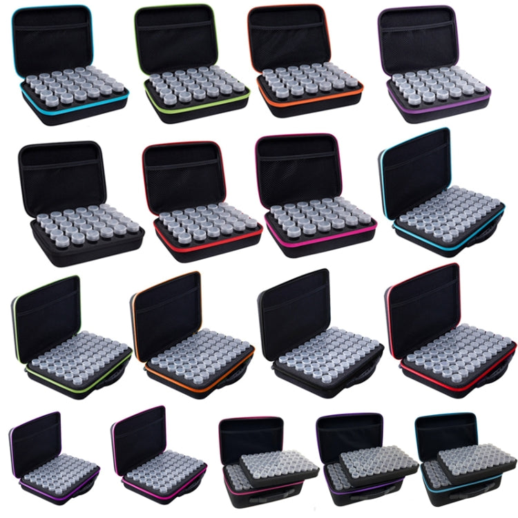 Multifunctional Portable Diamond Painting Tool Set Storage Bag, Style: 120 Grid (Rose Red)