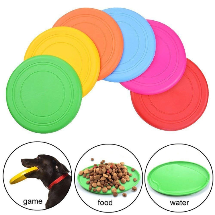 8 PCS Silicone Pet Bite Resistant Soft Flying Plate Dog Training Toy