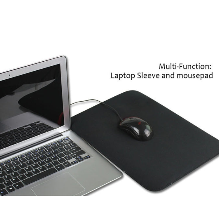 2 PCS Diving Material Double-sided Usable Laptop Bag, Size: 7 Inch(Black Outside and Red Inside)