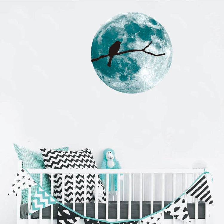 30cm Luminous Moon Wall Sticker Fluorescent Mural