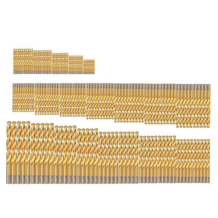 170 PCS / Set 1-10mm High-Speed Steel Metal Open Hole Straight Shank Twist Drill Bit(Black Box)