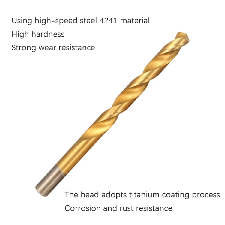 170 PCS / Set 1-10mm High-Speed Steel Metal Open Hole Straight Shank Twist Drill Bit(Black Box)
