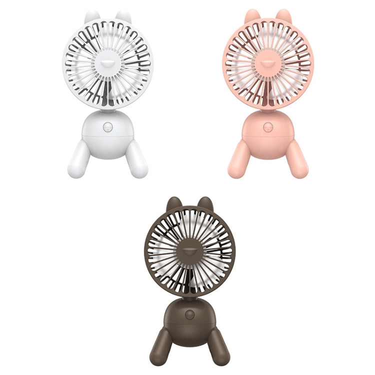 Cute Puppy Shaped USB Charging Fan(Pink)