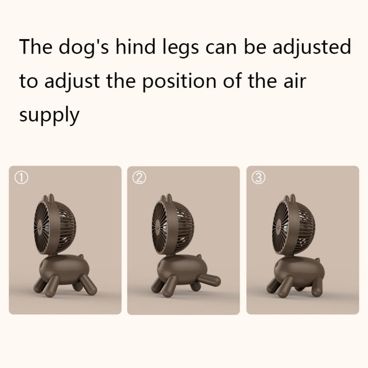 Cute Puppy Shaped USB Charging Fan(Pink)