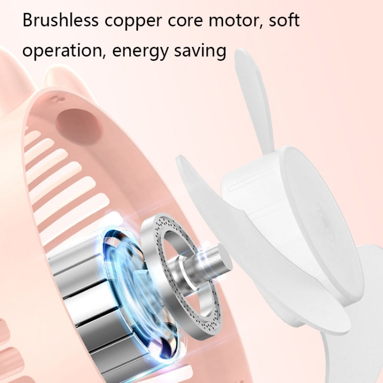 Cute Puppy Shaped USB Charging Fan(Pink)
