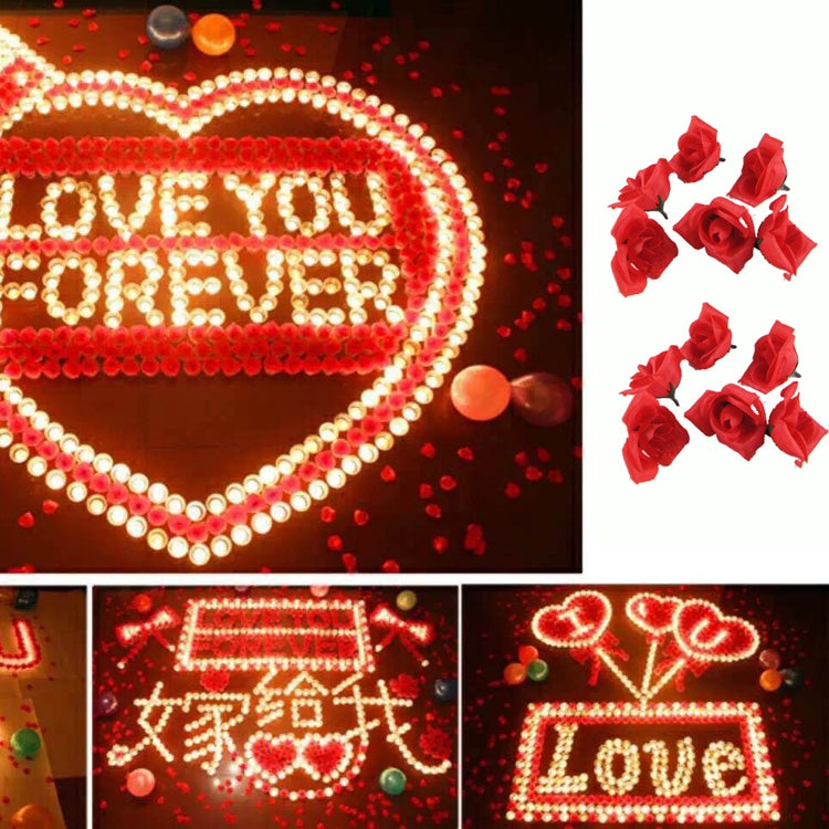 4 Bags Simulation Rose Wedding Home Decoration Petals(Red)