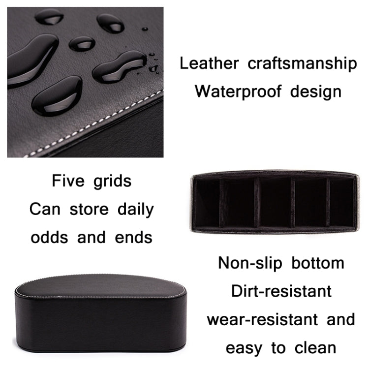Home Leather Cosmetics Remote Control Storage Box