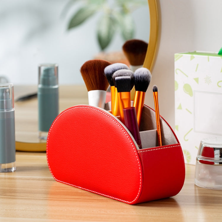 Home Leather Cosmetics Remote Control Storage Box
