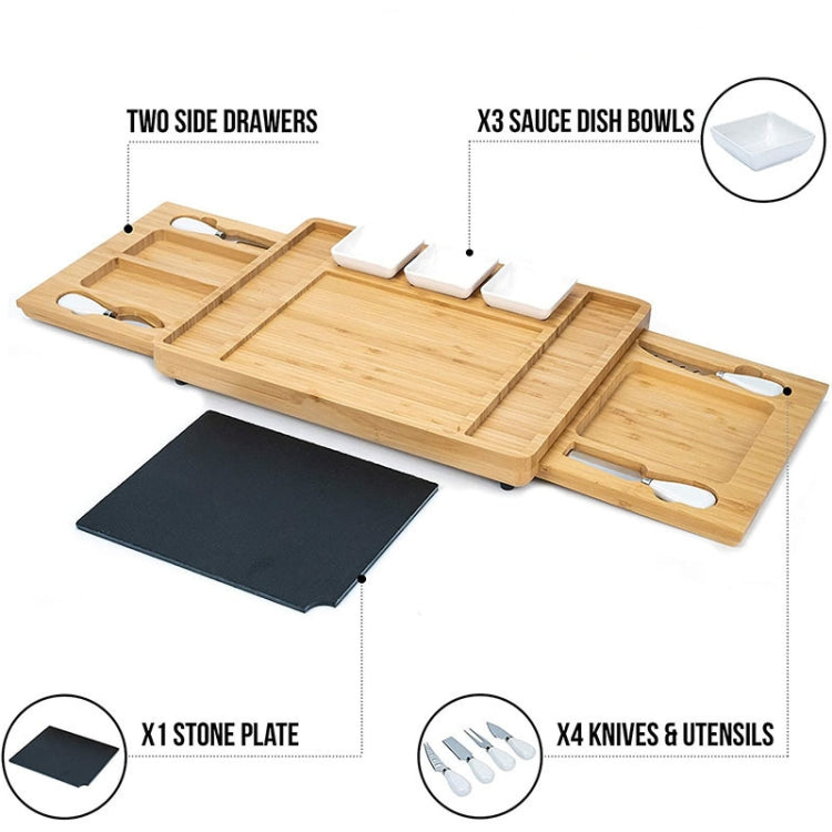 JYZM0120 Bamboo Cheese Cutting Board Combo Set(Square)