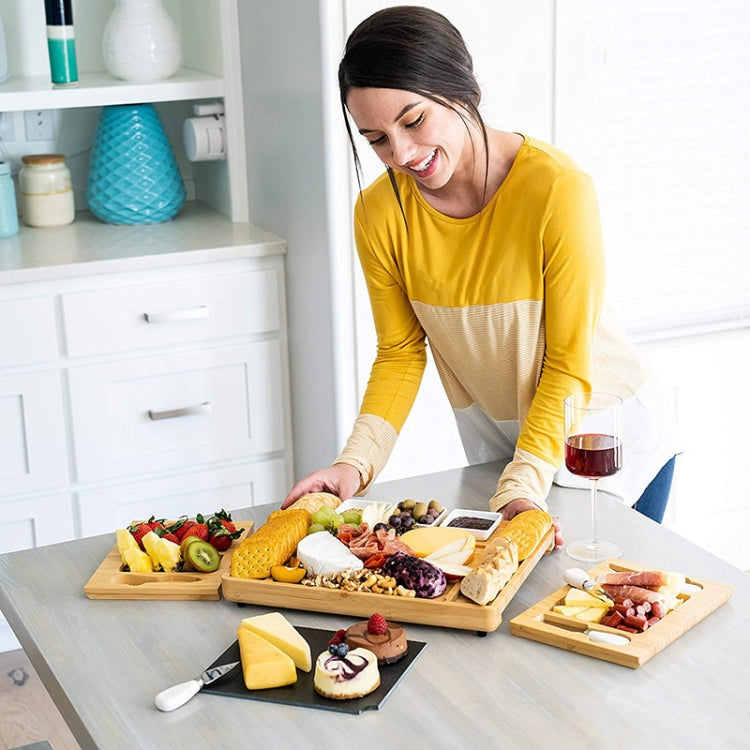 JYZM0120 Bamboo Cheese Cutting Board Combo Set(Square)