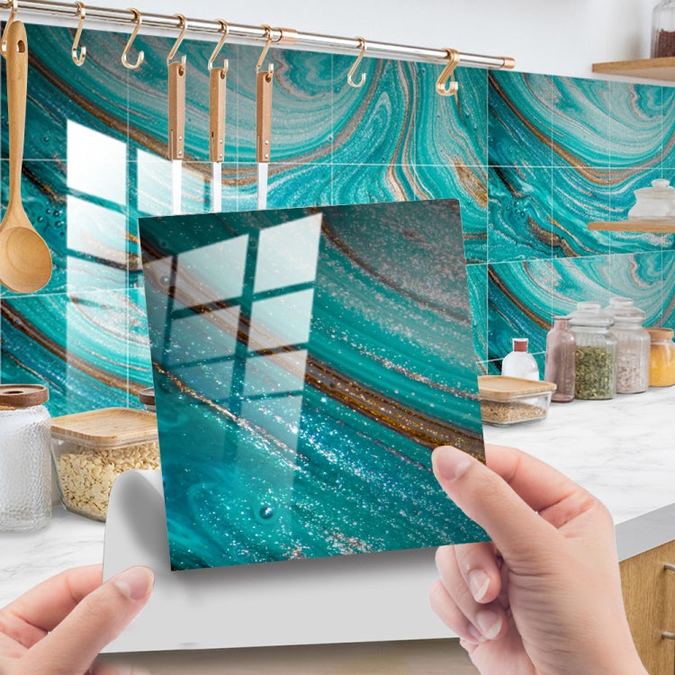 20 PCS 20cm PVC Crystal Covered Film Geometric Pattern Tile Wall Sticker