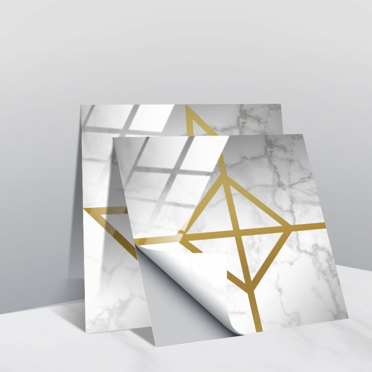 20 PCS 20cm PVC Crystal Covered Film Geometric Pattern Tile Wall Sticker