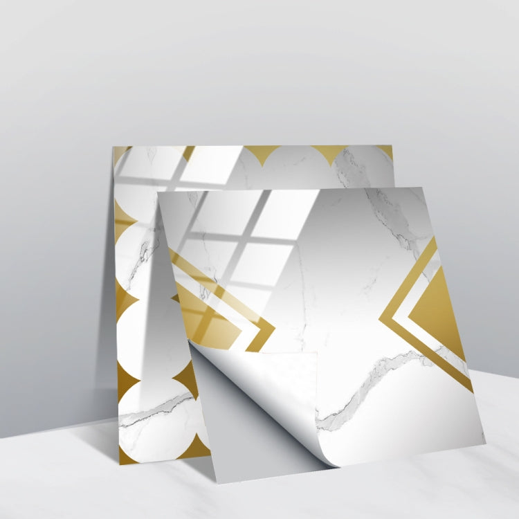 20 PCS 20cm PVC Crystal Covered Film Geometric Pattern Tile Wall Sticker