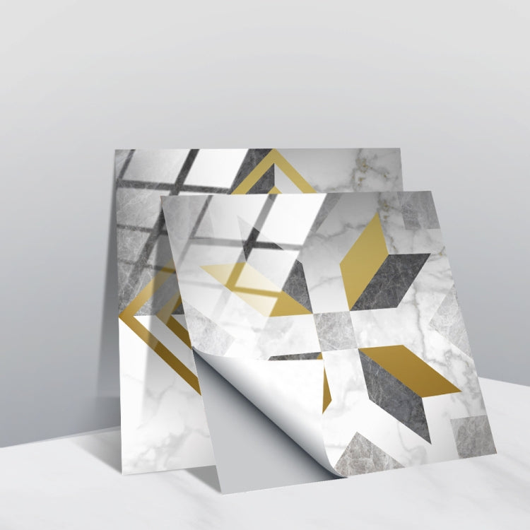 20 PCS 20cm PVC Crystal Covered Film Geometric Pattern Tile Wall Sticker