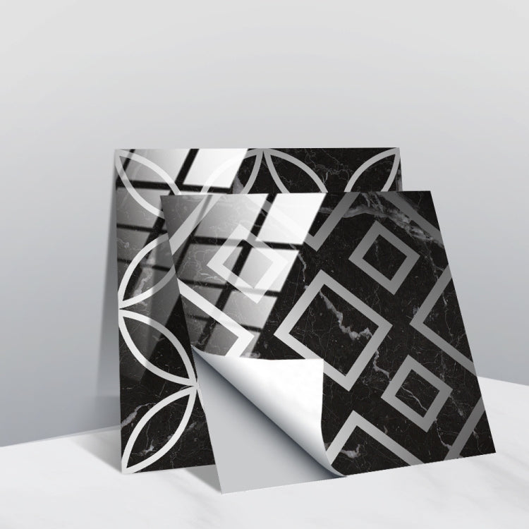 20 PCS 20cm PVC Crystal Covered Film Geometric Pattern Tile Wall Sticker