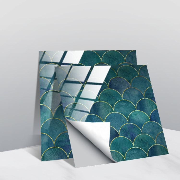 20 PCS 20cm PVC Crystal Covered Film Geometric Pattern Tile Wall Sticker