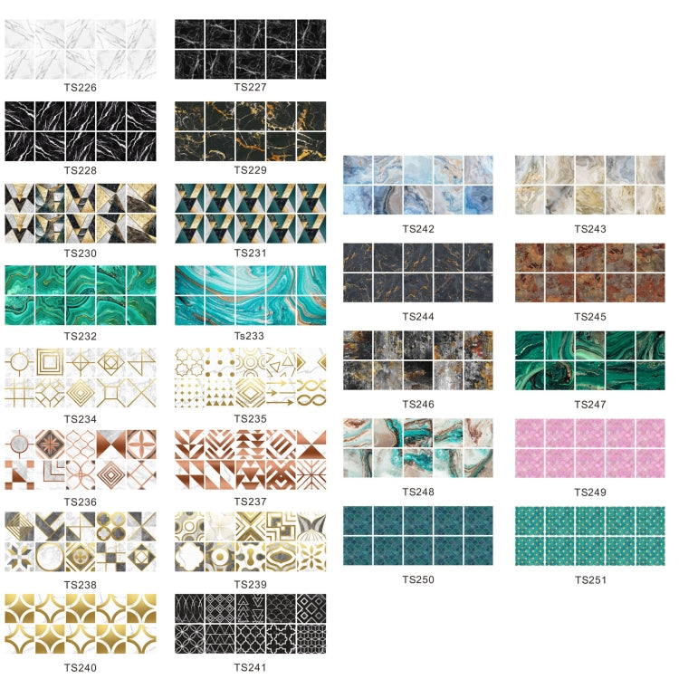 20 PCS 20cm PVC Crystal Covered Film Geometric Pattern Tile Wall Sticker