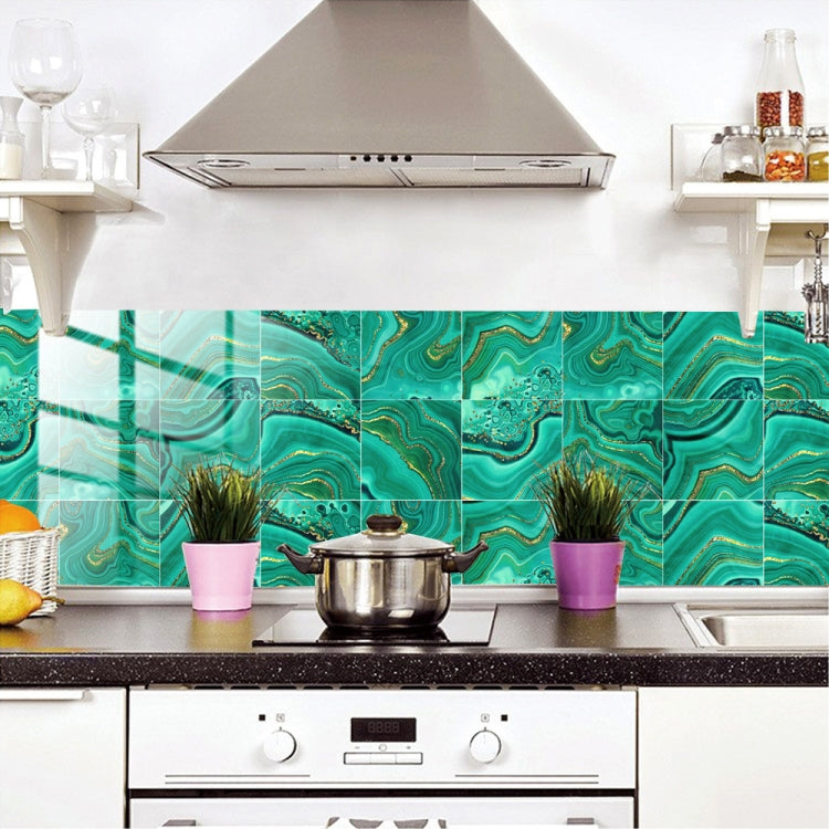 20 PCS 20cm PVC Crystal Covered Film Geometric Pattern Tile Wall Sticker