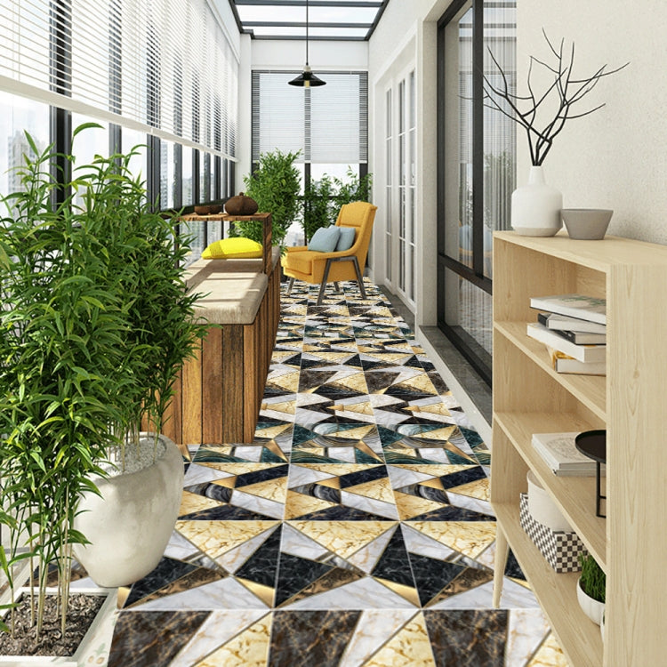 20 PCS 20cm PVC Crystal Covered Film Geometric Pattern Tile Wall Sticker