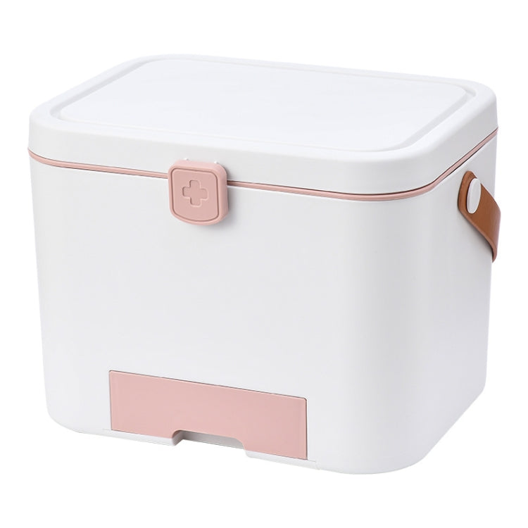 Portable Layered Compartment Medicine Box With Lock