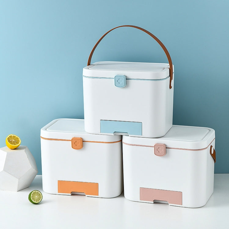 Portable Layered Compartment Medicine Box With Lock