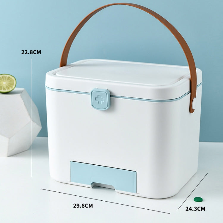 Portable Layered Compartment Medicine Box With Lock