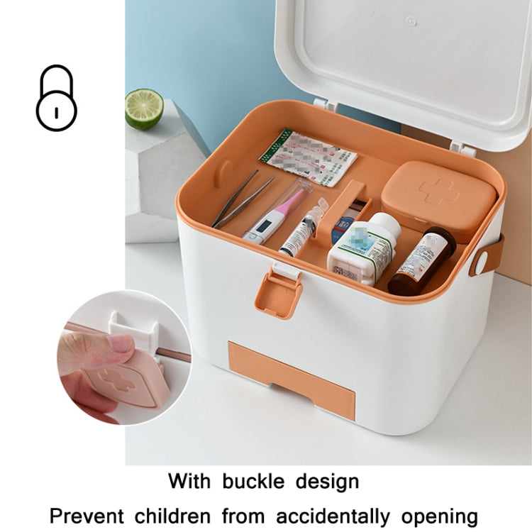 Portable Layered Compartment Medicine Box With Lock