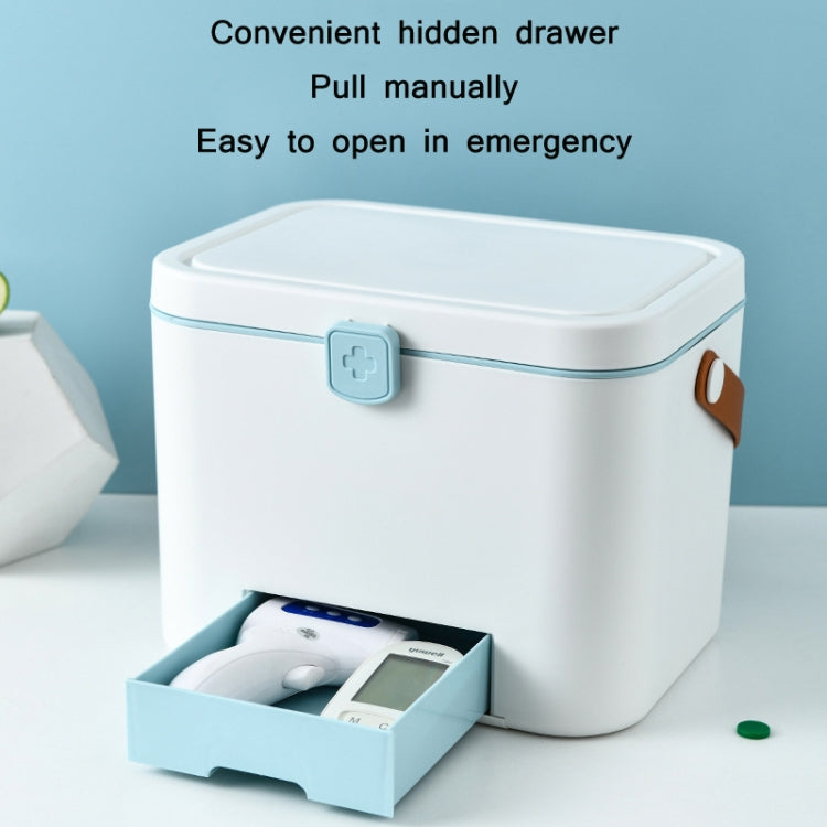 Portable Layered Compartment Medicine Box With Lock