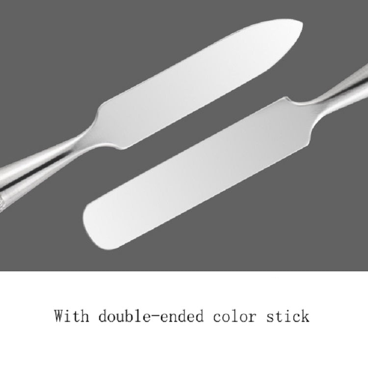 3 PCS Stainless Steel Nail Makeup Palette With Toning Stick, Specification: Butterfly