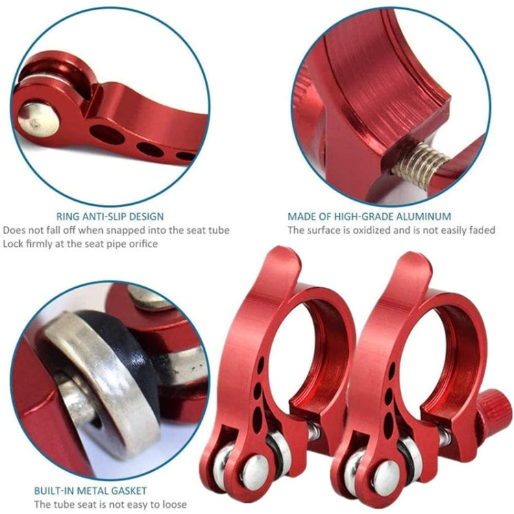 5 PCS Bicycle Accessories Quick Release Clip Road Bike Seatpost Clamp, Size: 34.9mm