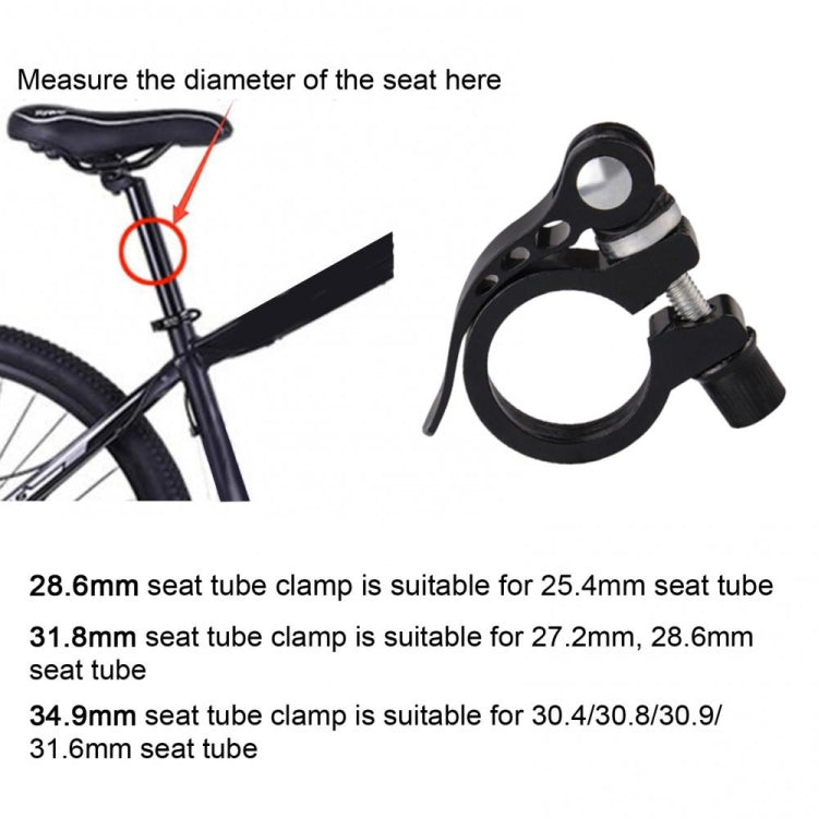 5 PCS Bicycle Accessories Quick Release Clip Road Bike Seatpost Clamp, Size: 34.9mm