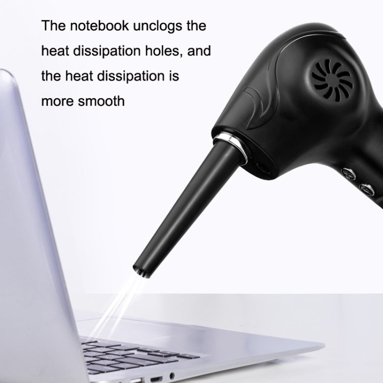 WD-1819 High Power USB Portable Computer Keyboard Duster, Battery Capacity: 6000mAh (Black)