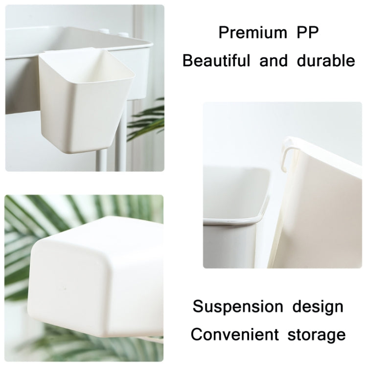 4 PCS Home Cart Back Hanging Plastic Storage Basket