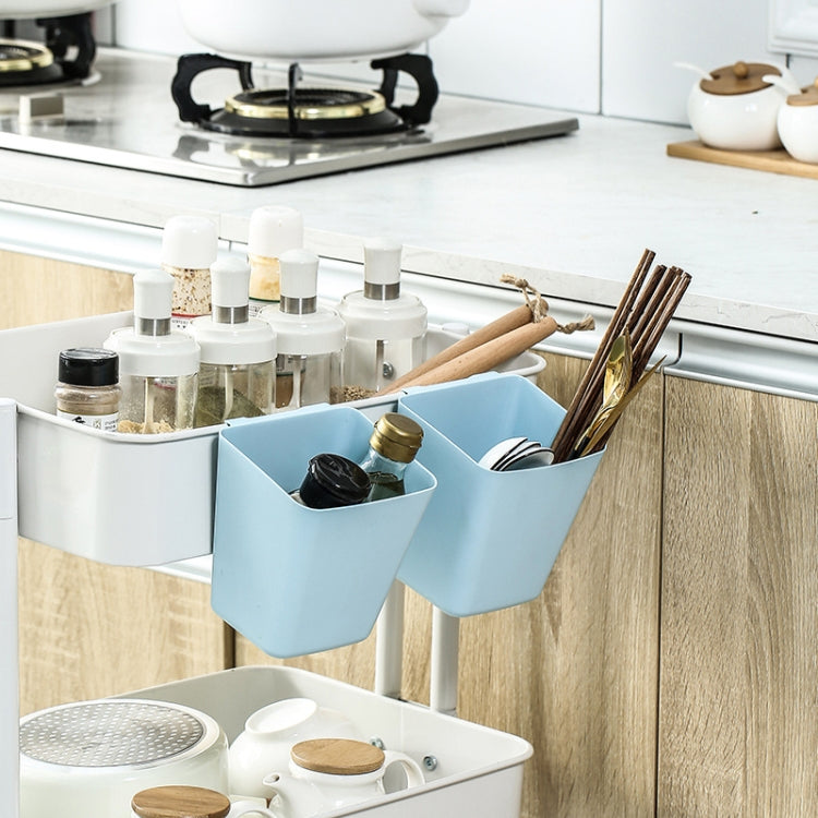 4 PCS Home Cart Back Hanging Plastic Storage Basket
