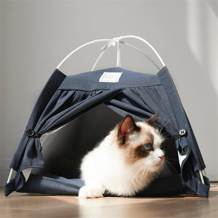 Four Seasons Cat and Dog Litter Detachable Cotton and Linen Tent Litter