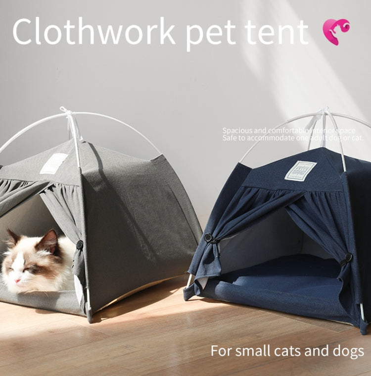 Four Seasons Cat and Dog Litter Detachable Cotton and Linen Tent Litter