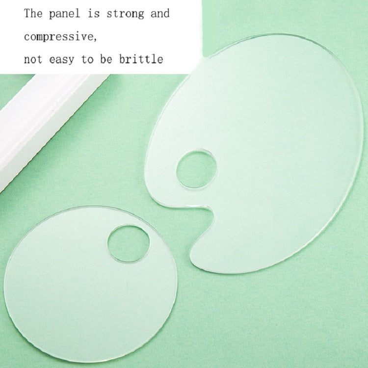 5 PCS Acrylic Makeups Manicure Transparent Palette With Color Stick, Specification: Elliptical Plate+Stick