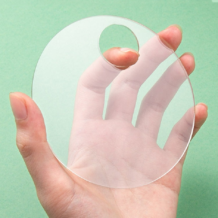 5 PCS Acrylic Makeups Manicure Transparent Palette With Color Stick, Specification: Round Plate+Stick