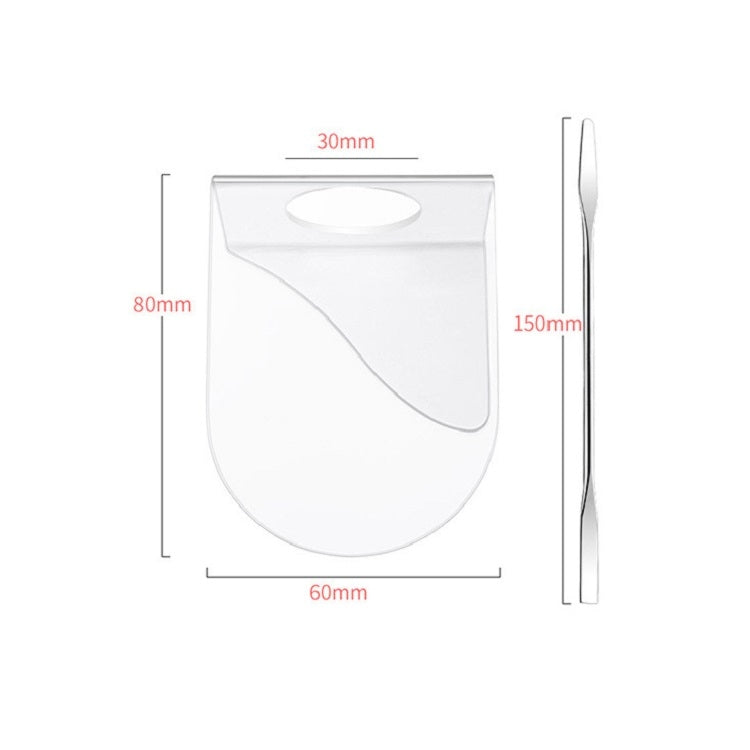 5 PCS Acrylic Makeups Manicure Transparent Palette With Color Stick, Specification: Half-ring Plate+Stick
