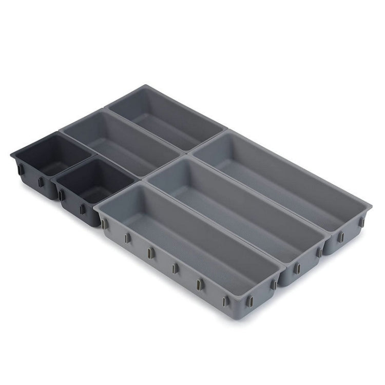 7PCS/Set Drawer Cutlery Tool Storage Combination Box(Gray)